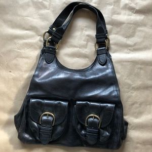 Banana Republic Black Leather Shoulder Bag